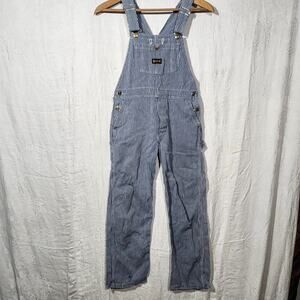 BIG SMITH Sanforized Union USA Hickory Striped Overalls M 28” inseam Vintage